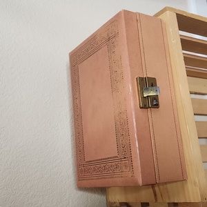 Vintage Pink and Gold Jewelry Box